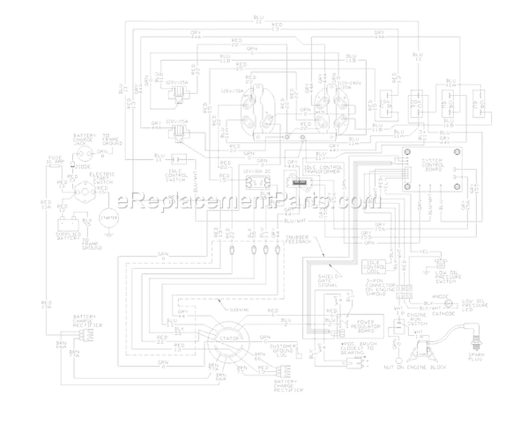 Page E Diagram and Parts List for 1656-0  Briggs and Stratton Generator